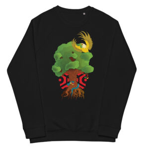 Unisex organic raglan sweatshirt
