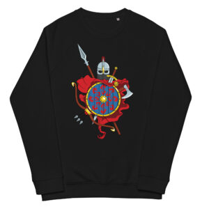 Unisex organic raglan sweatshirt