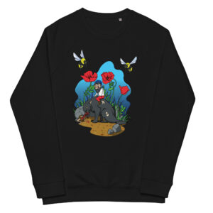 Unisex organic raglan sweatshirt
