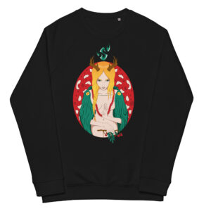 Unisex organic raglan sweatshirt