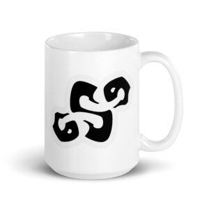 White glossy mug