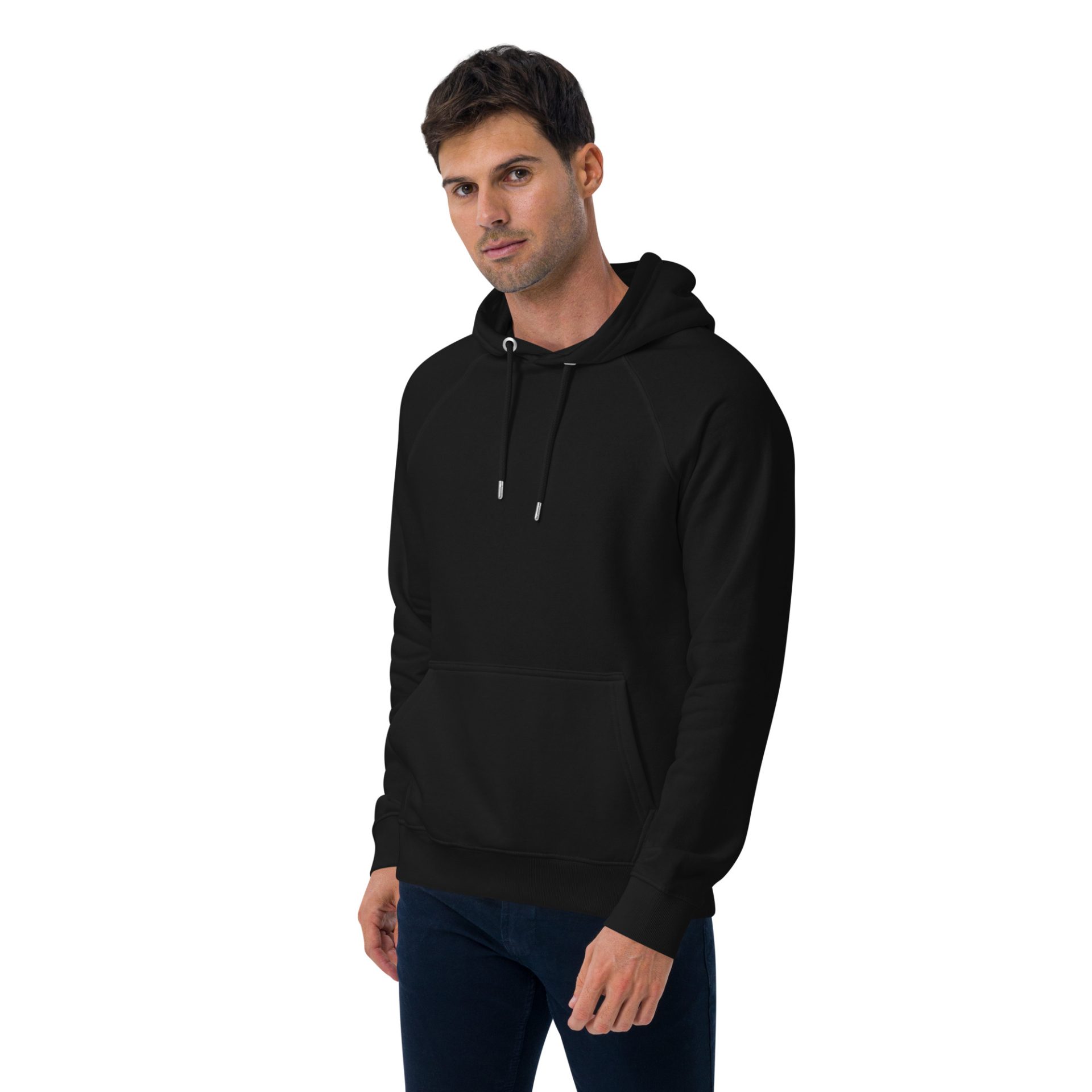 Unisex eco raglan hoodie black left front 69132b778b503.jpg