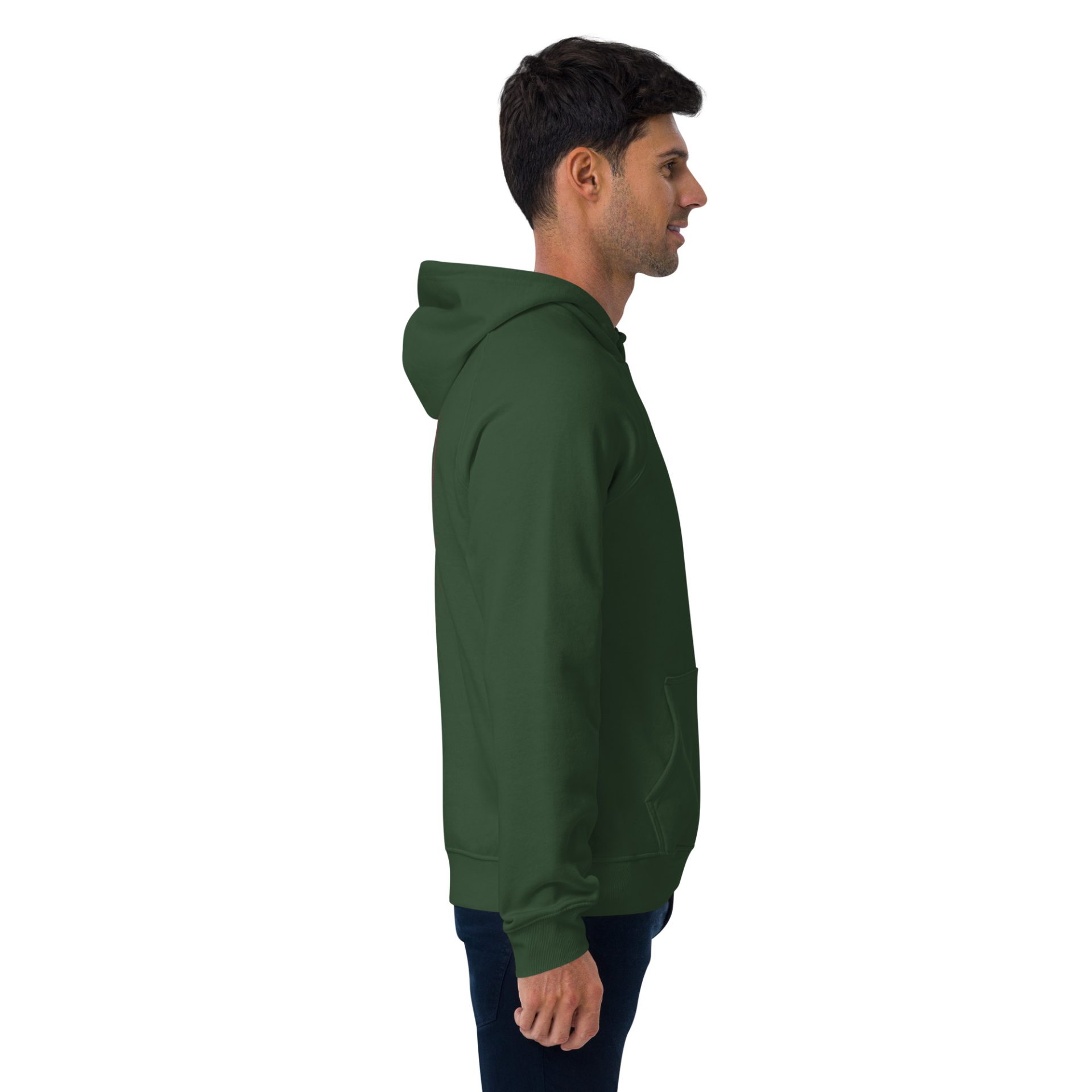 Unisex eco raglan hoodie bottle green right 69132b779e04e.jpg