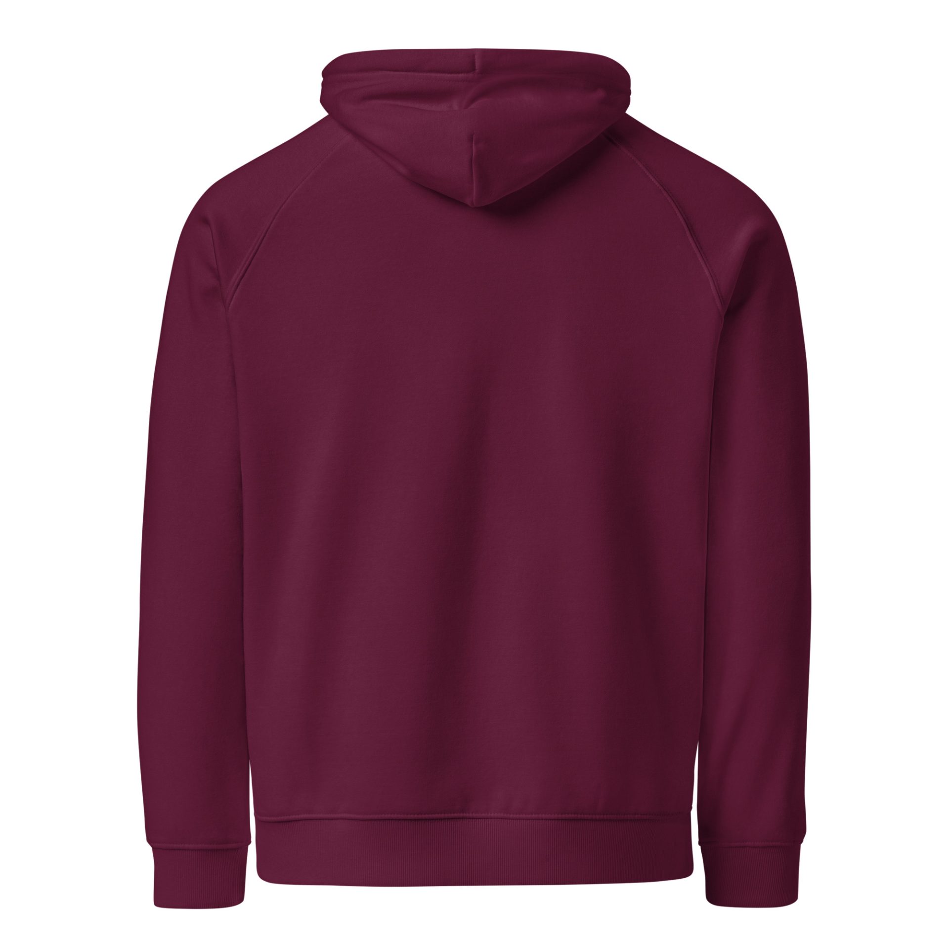 Unisex eco raglan hoodie burgundy back 69132c6d7cf70.jpg