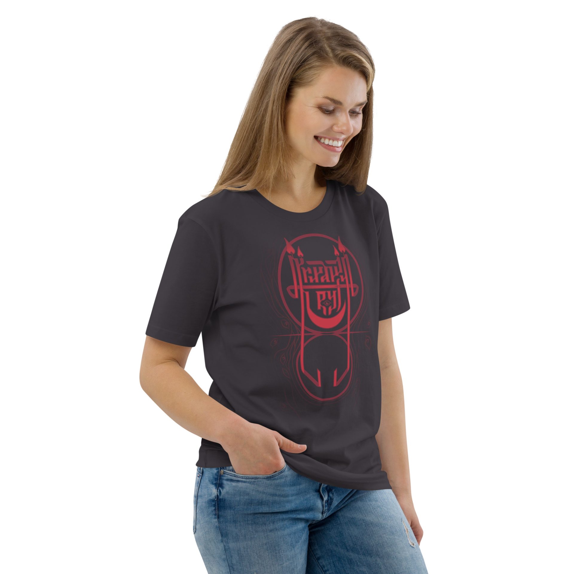Unisex organic cotton t shirt anthracite right front 69132c4855746.jpg