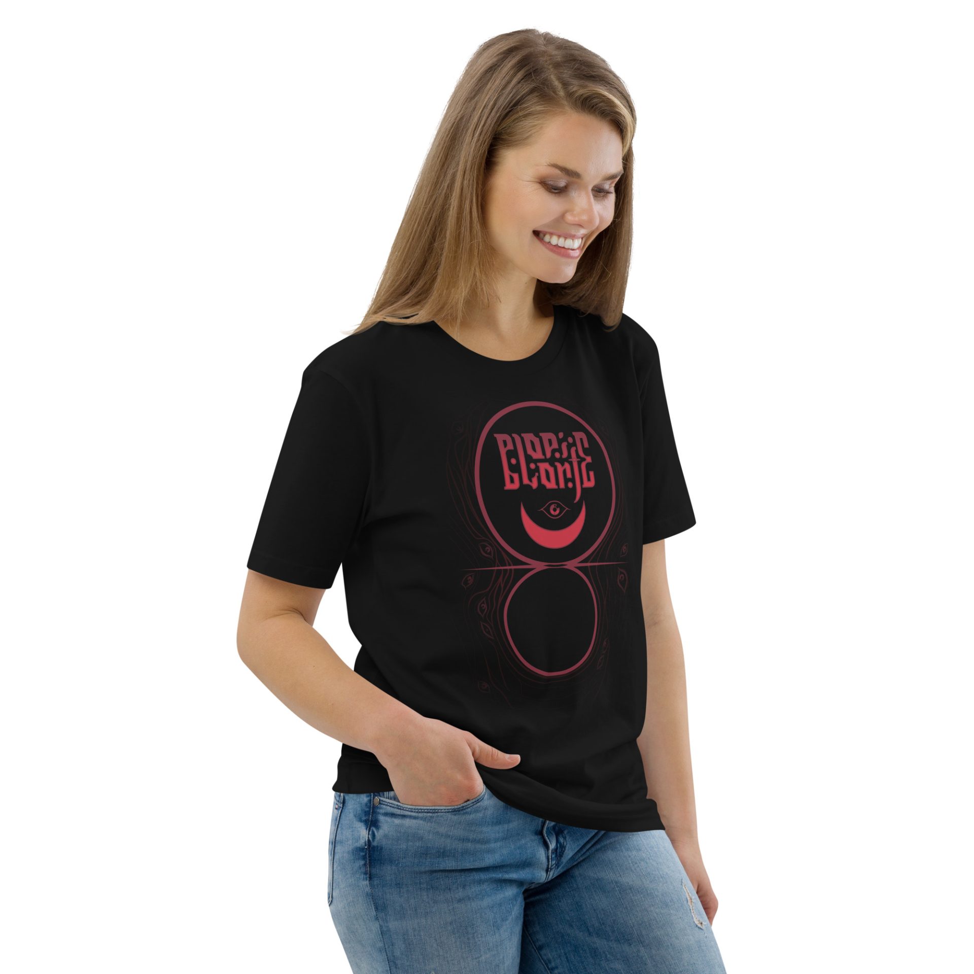 Unisex organic cotton t shirt black right front 691256d420a21.jpg