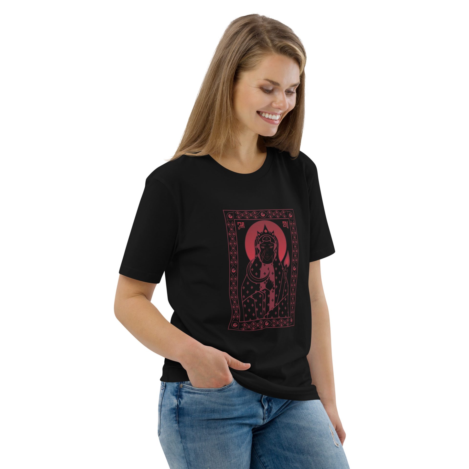 Unisex organic cotton t shirt black right front 69132e073b0d2.jpg