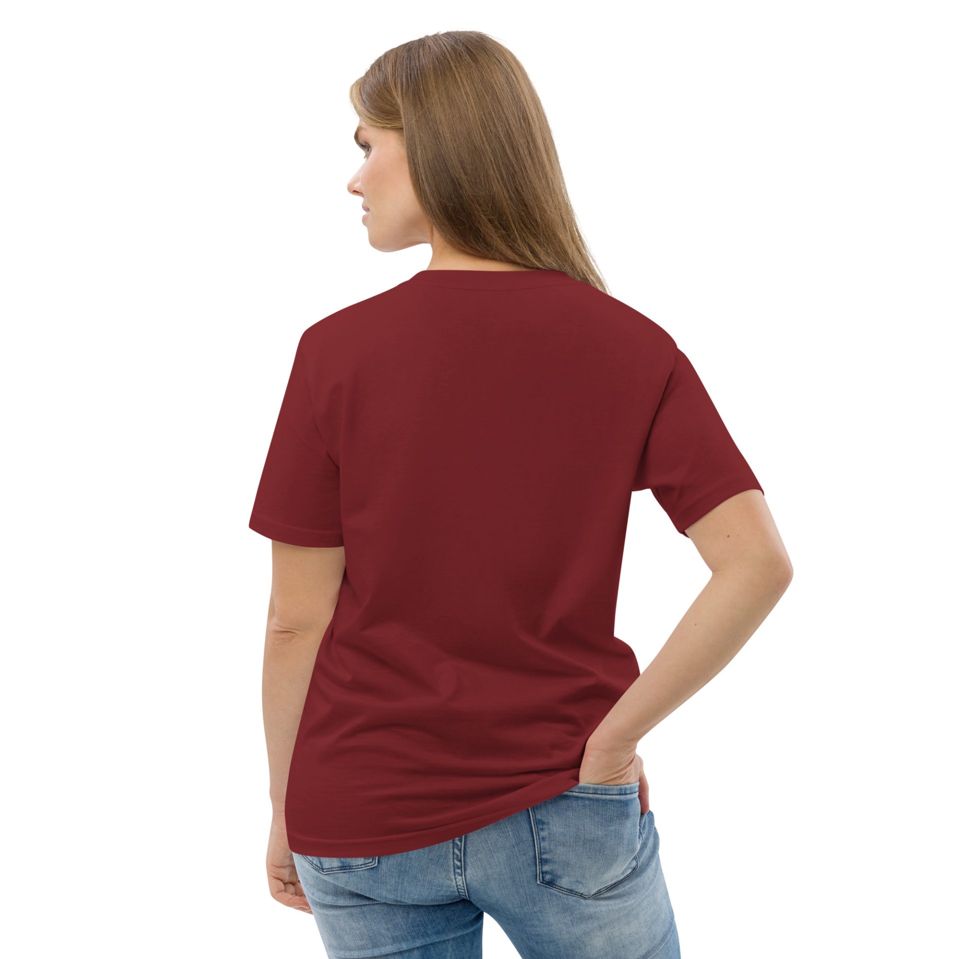 Unisex organic cotton t shirt burgundy back 2 69132e077347c.jpg