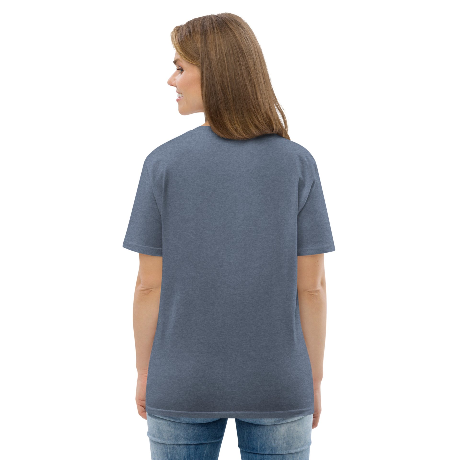 Unisex organic cotton t shirt dark heather blue back 691256d523652.jpg