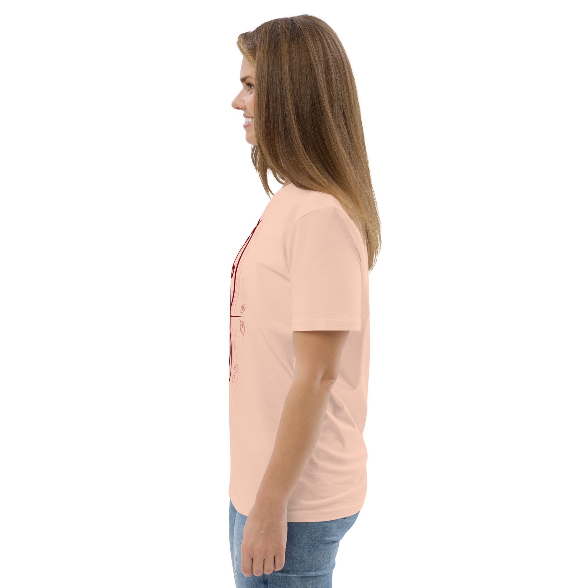 Unisex organic cotton t shirt fraiche peche left 69132c49d6491.jpg