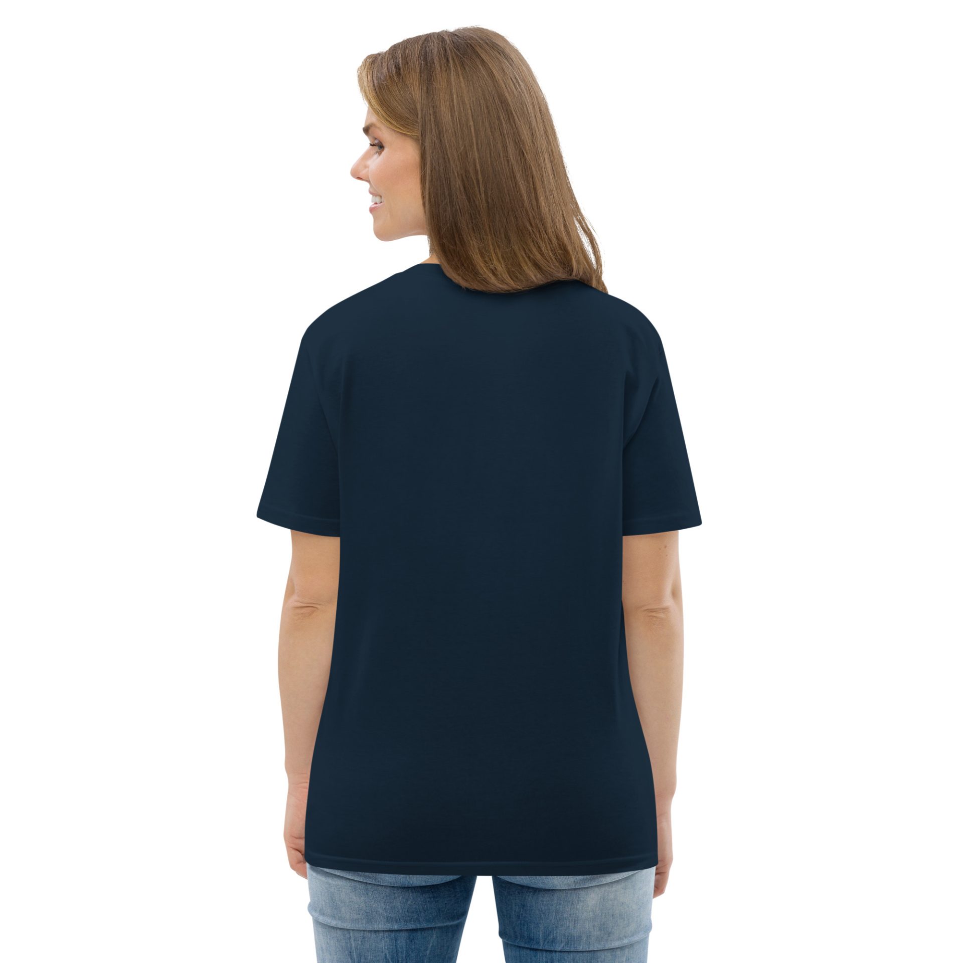 Unisex organic cotton t shirt french navy back 691256d42af16.jpg