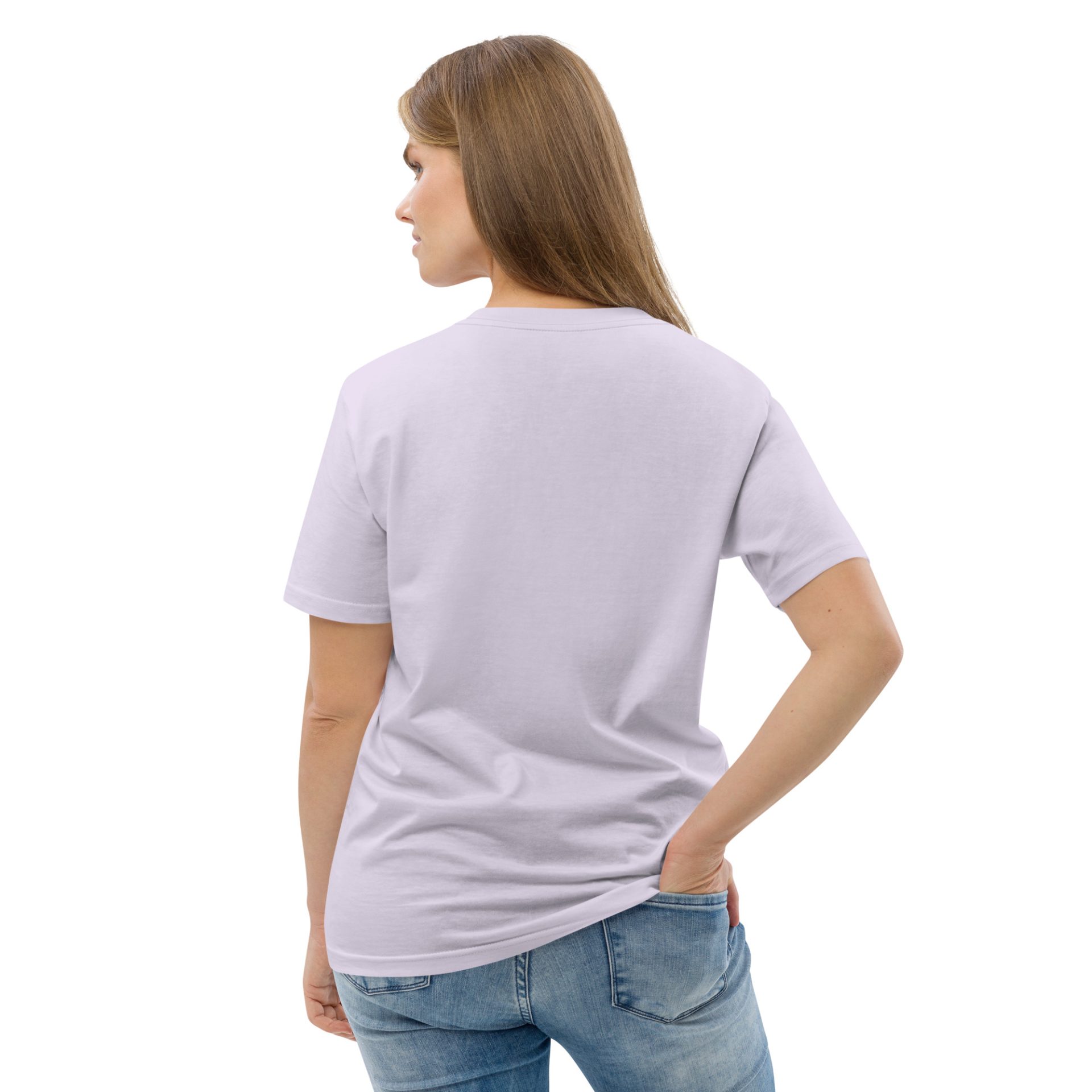 Unisex organic cotton t shirt lavender back 2 69132c4a66906.jpg