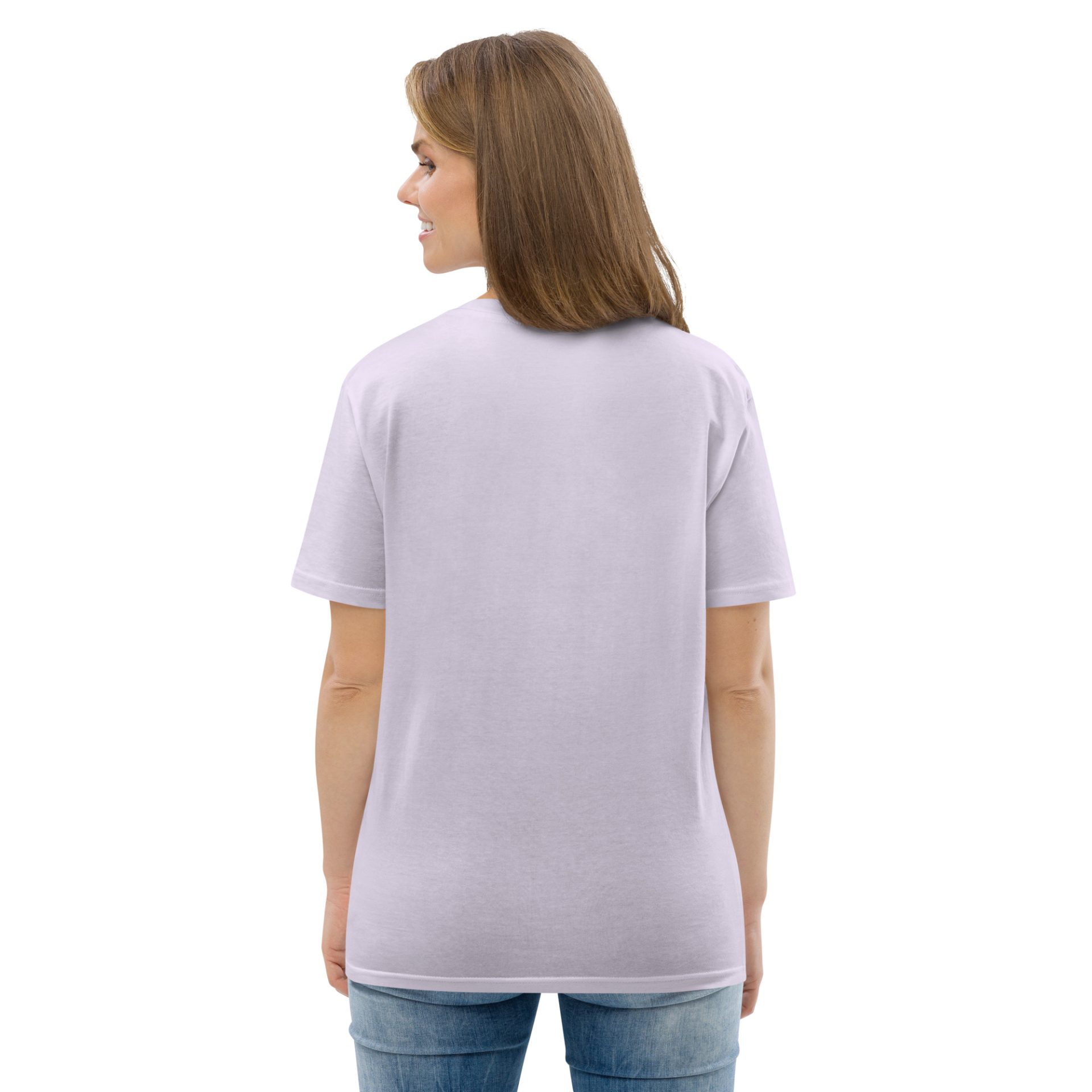 Unisex organic cotton t shirt lavender back 691254d6e0ca9.jpg