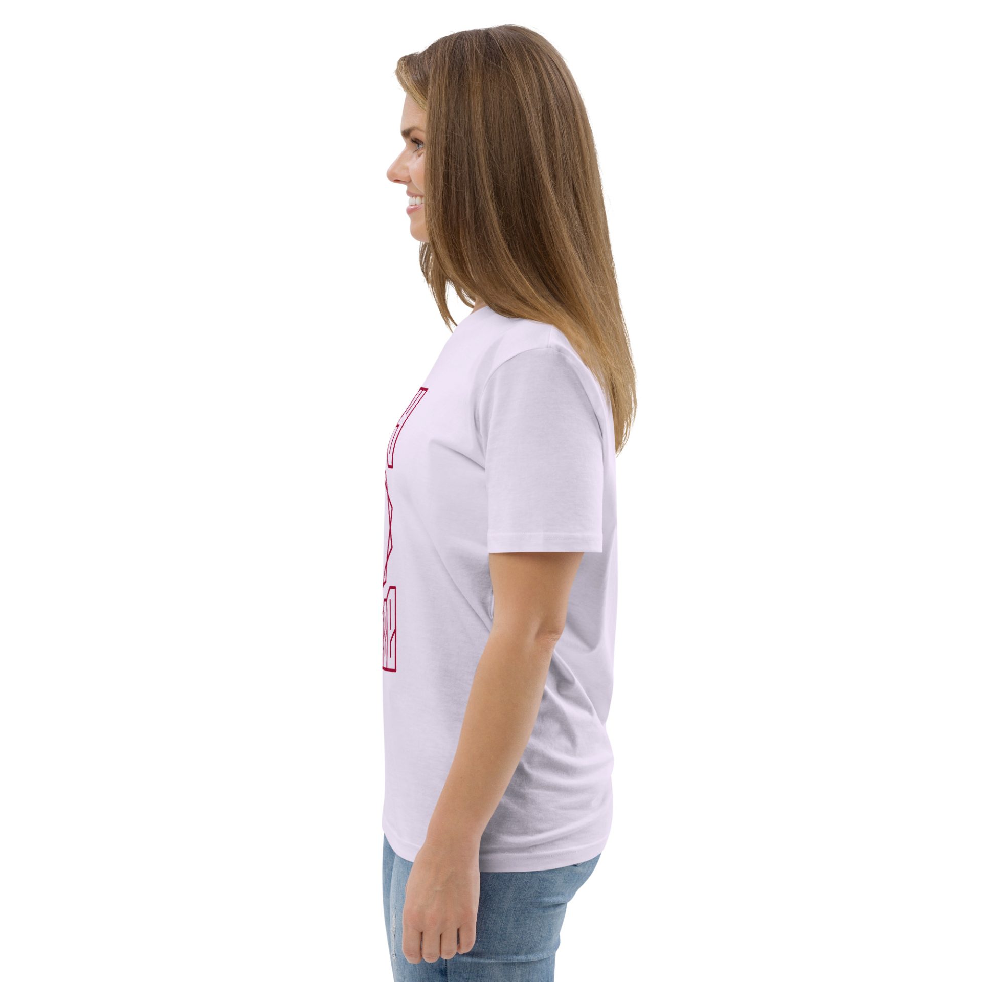 Unisex organic cotton t shirt lavender left 691254d71f4b9.jpg