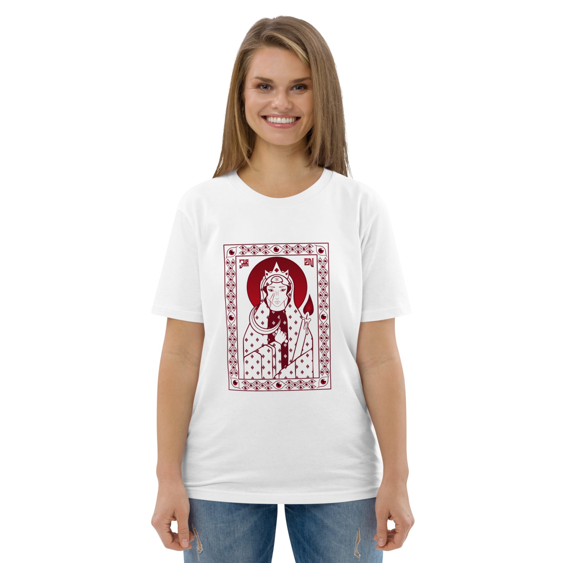 Unisex organic cotton t shirt white front 69132e09a5ef8.jpg